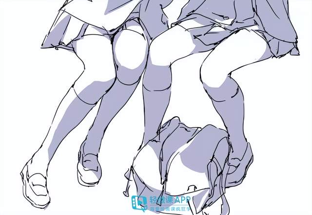 腿动漫画法图片