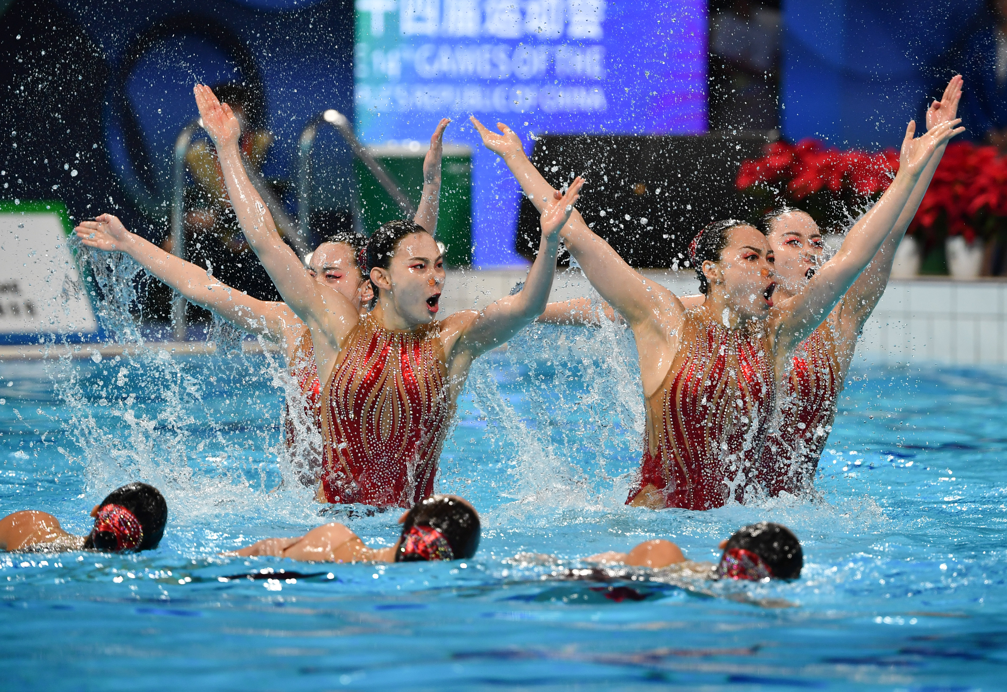 花样游泳——自由组合项目:北京队夺冠