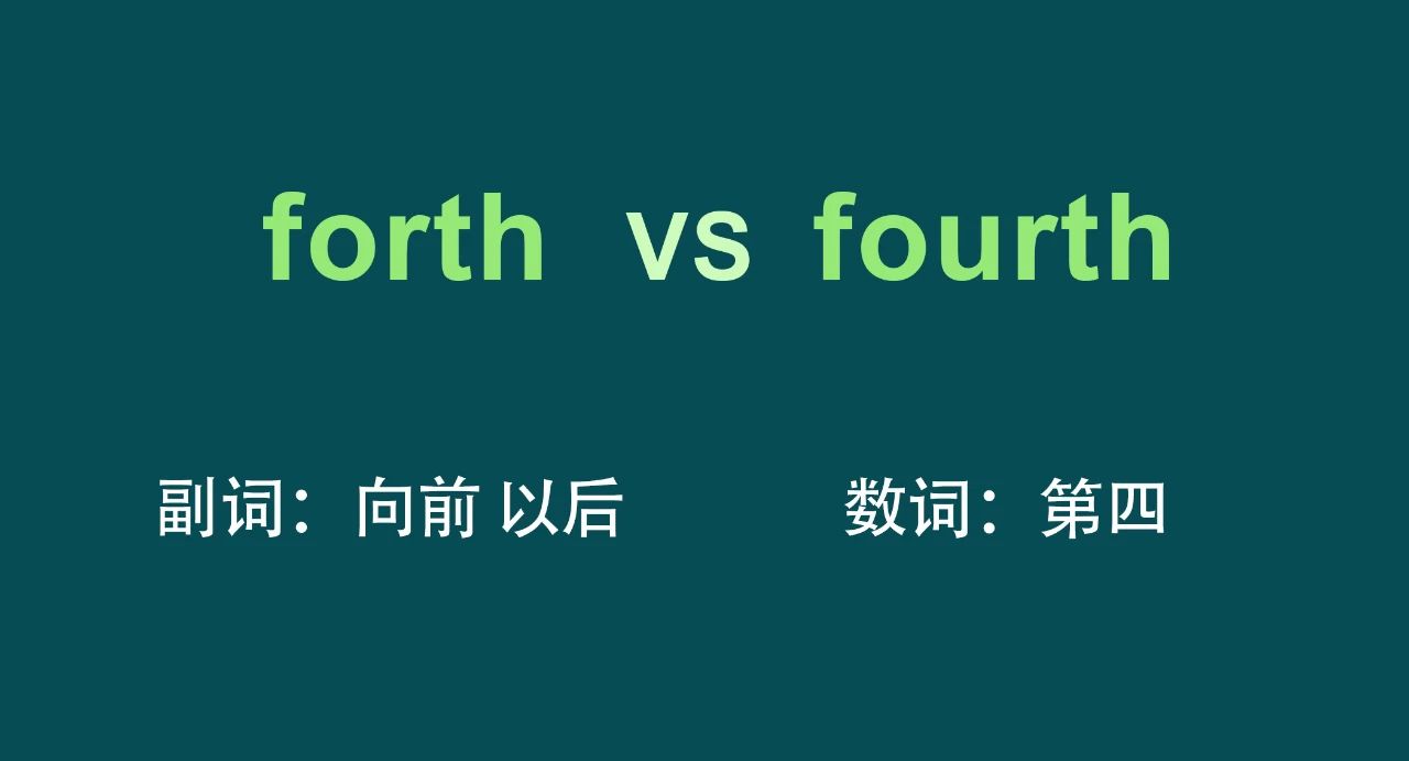 「john老师讲单词」forth vs fourth