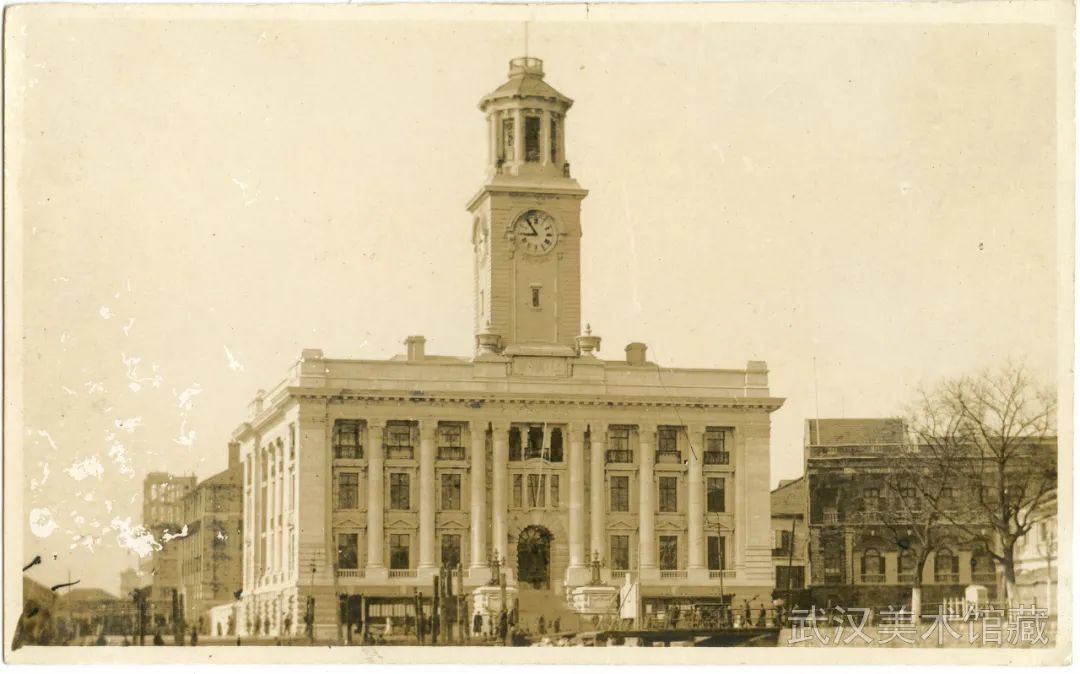 1880-1900年两江交汇处汉口集家嘴商船云集的景象(图/武汉美术馆)