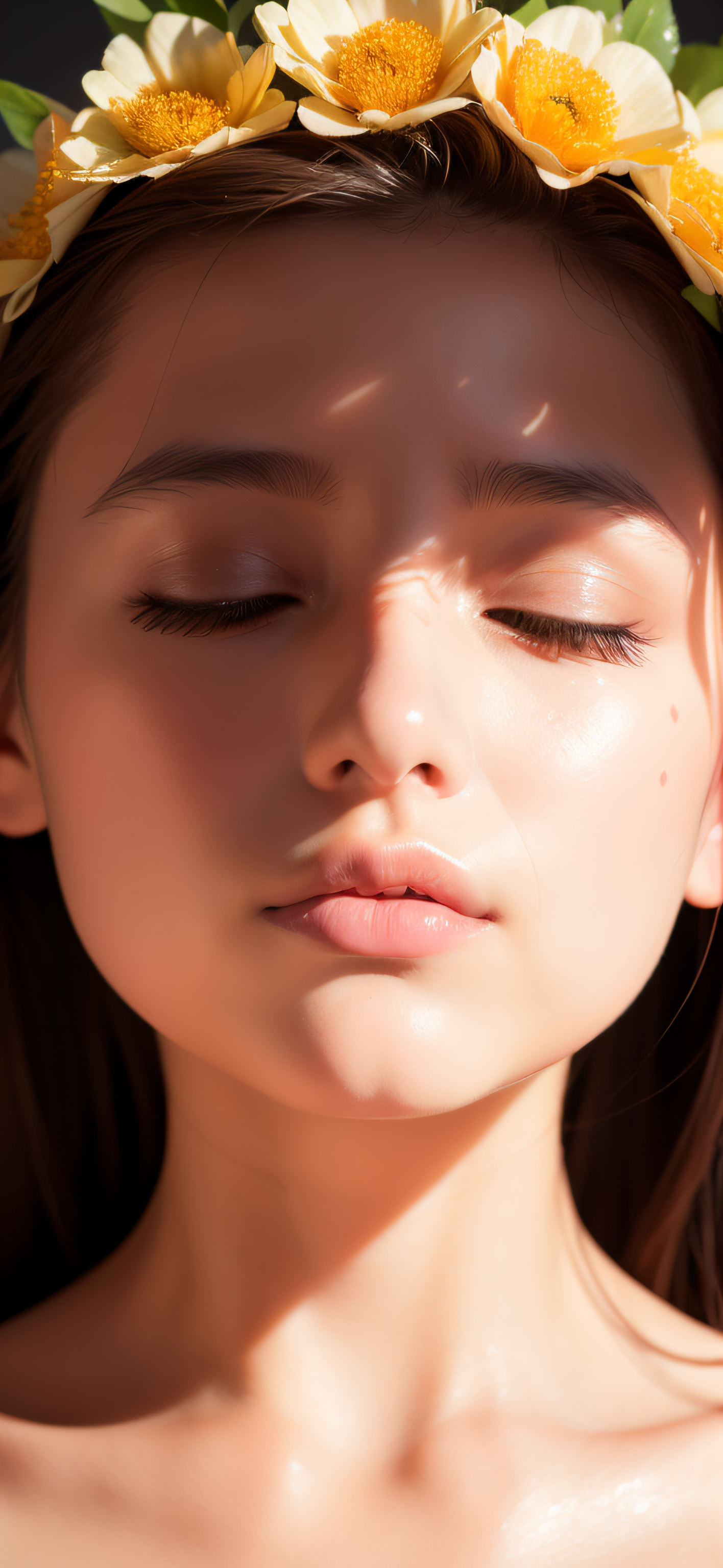 ai绘画:近景肖像作画,细腻的皮肤,性感的嘴唇,4k超清图片