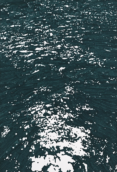 一组海水波浪纹理的绘画︱加拿大画家katie brennan的作品