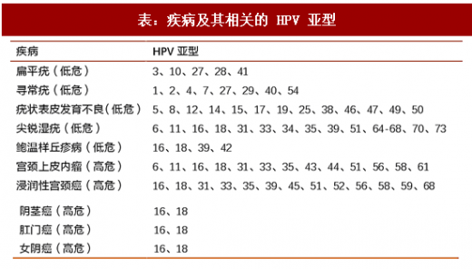 一张图带你了解hpv分型!