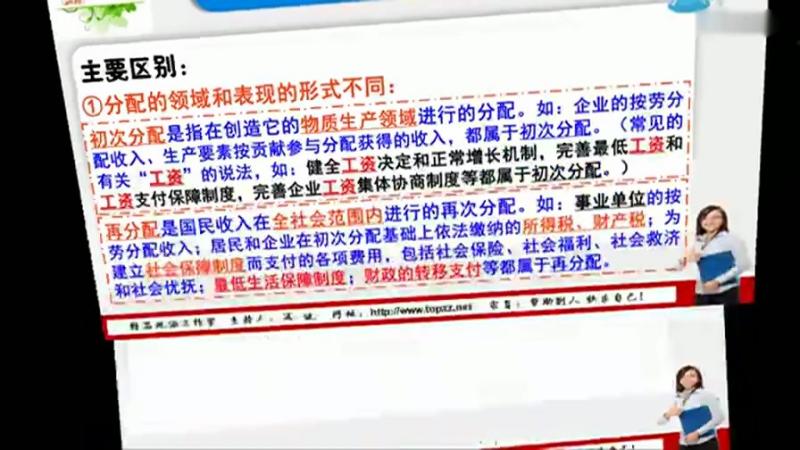 高一政治微课:如何区分和识别初次分配和再分配