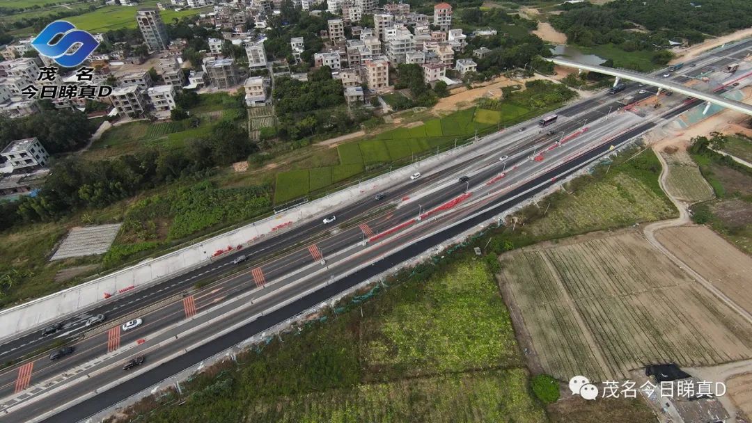 沈海高速跨茂名大道大桥主体建成,明年国庆可以走上八车道了!