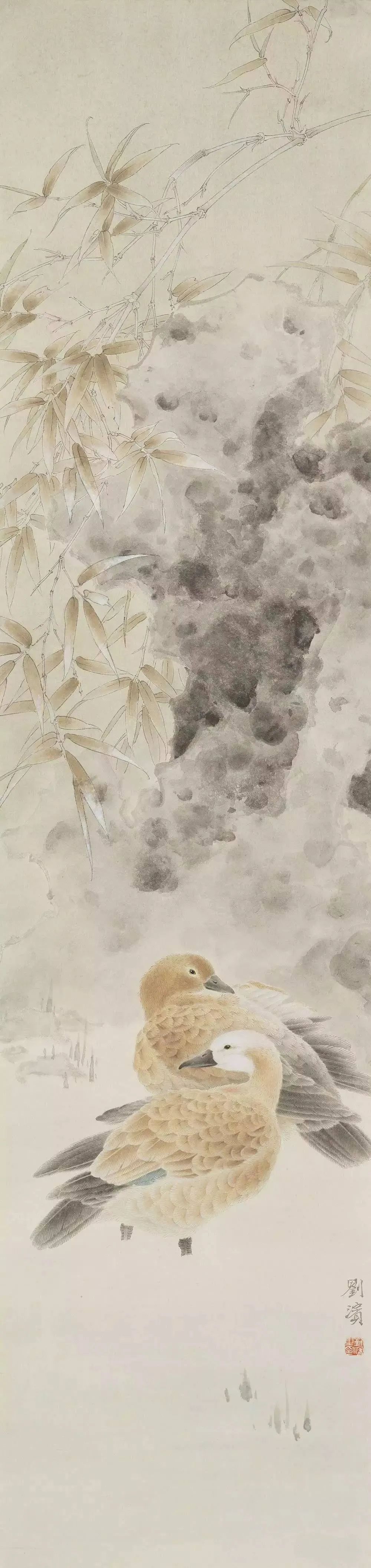 刘滨工笔花鸟画作品欣赏:恬静淡然,意境纯美