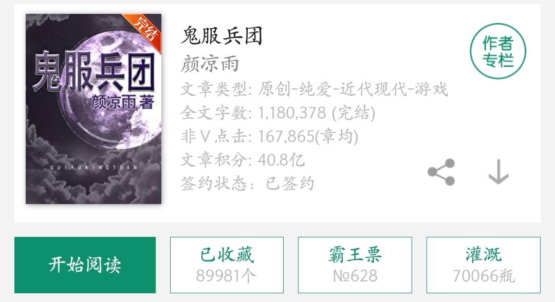 《鬼服兵团》:非常罕见以及纯粹的键盘网游小说,不那么吸引人