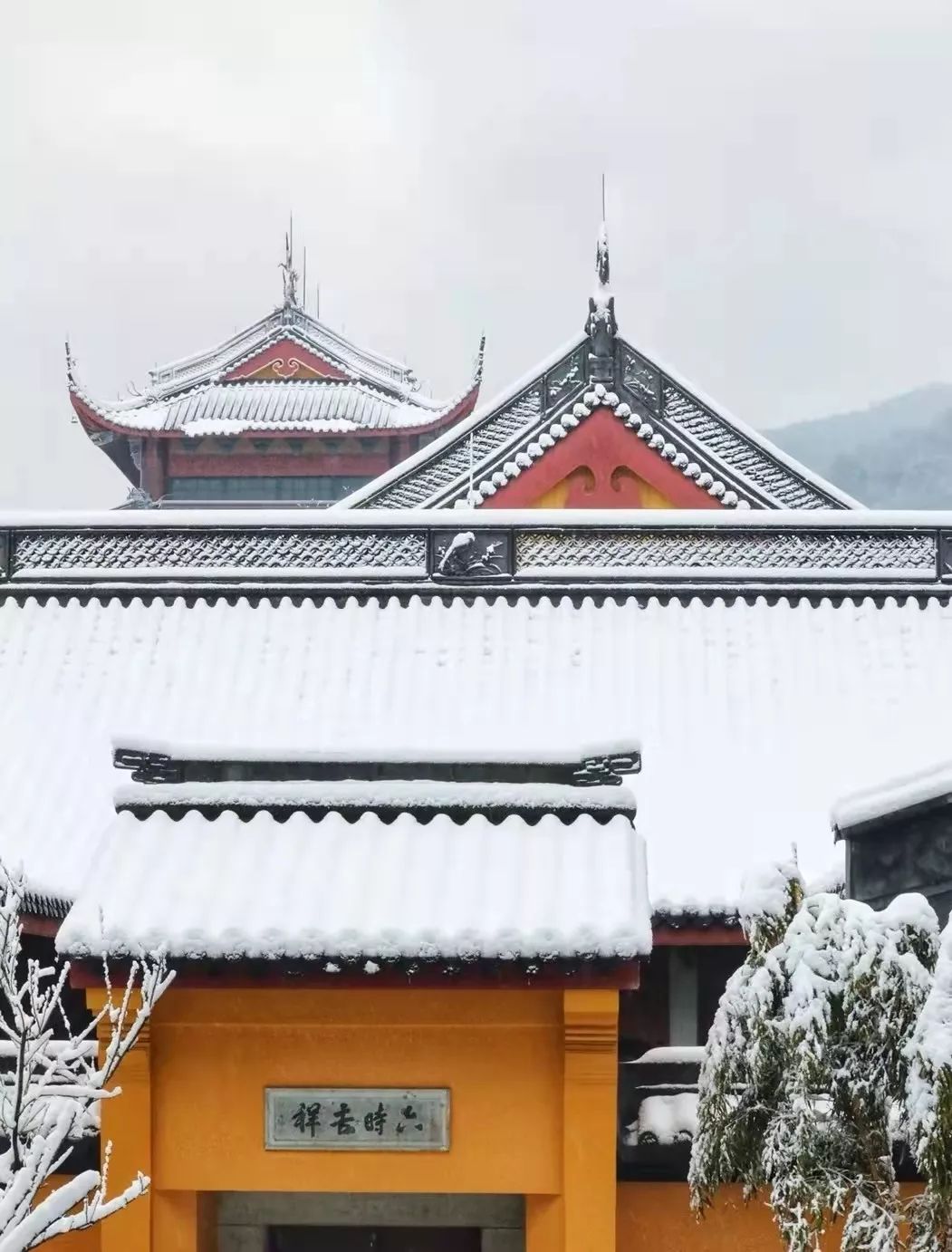 灵隐寺新春瑞雪,雪满乾坤万象新