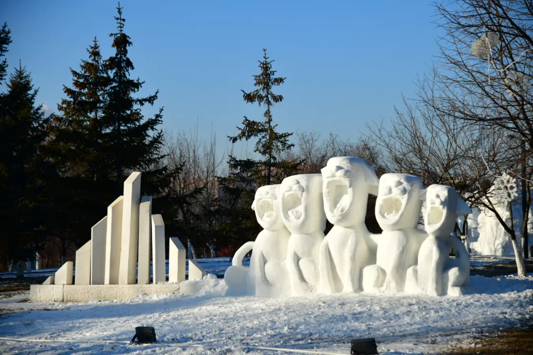 冰雪雕塑图片大全图片