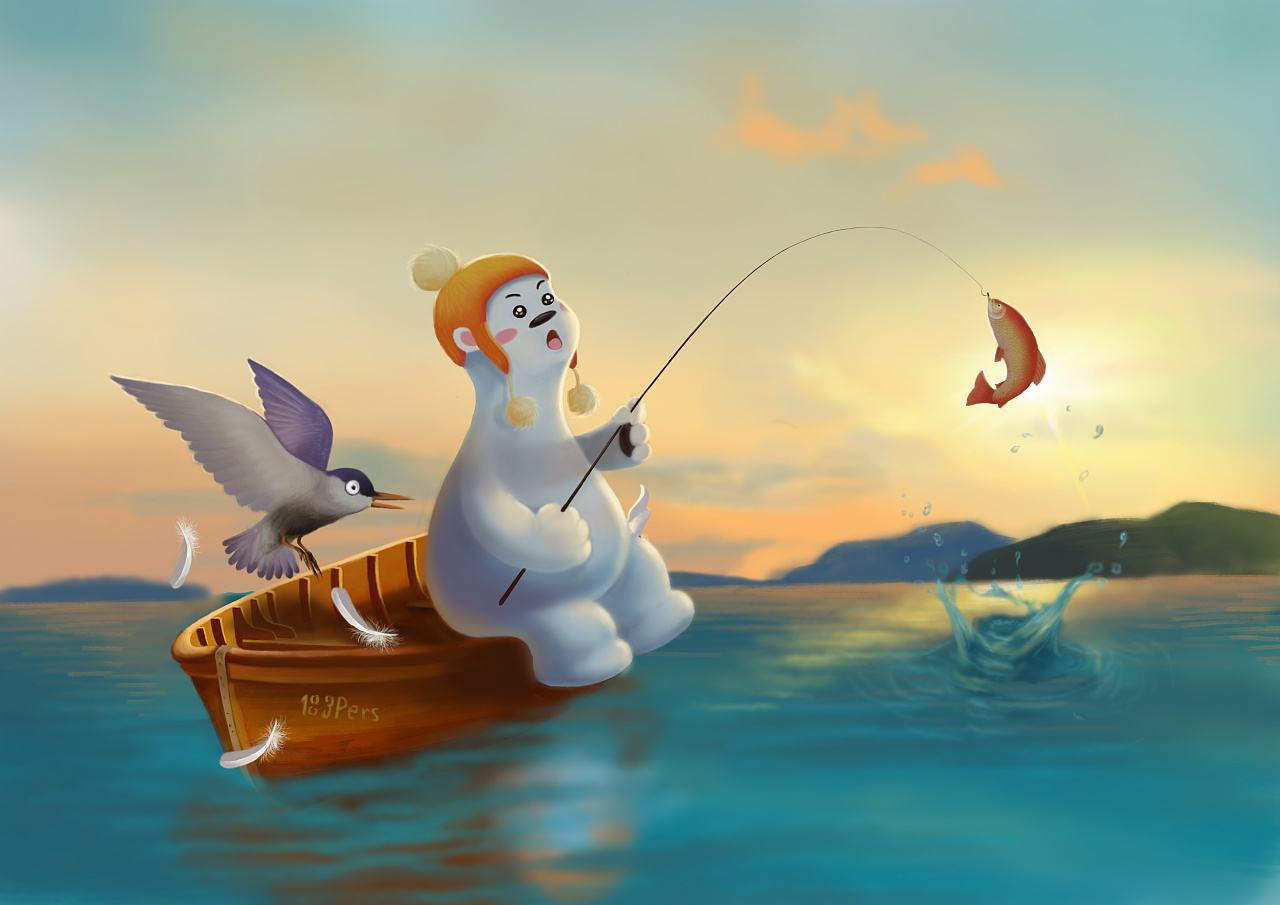 钓鱼谚语:钓到大鱼不心慌,放线遛鱼别紧张.独钓寒江雪