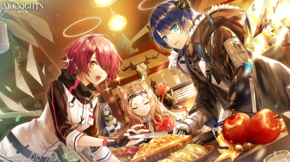 明日方舟国际服新贺图汇总 小理发师粉毛澄闪 企鹅物流过万圣节