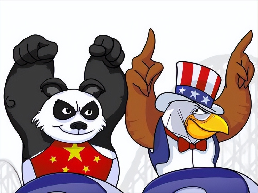 美国×中国拟人化图片