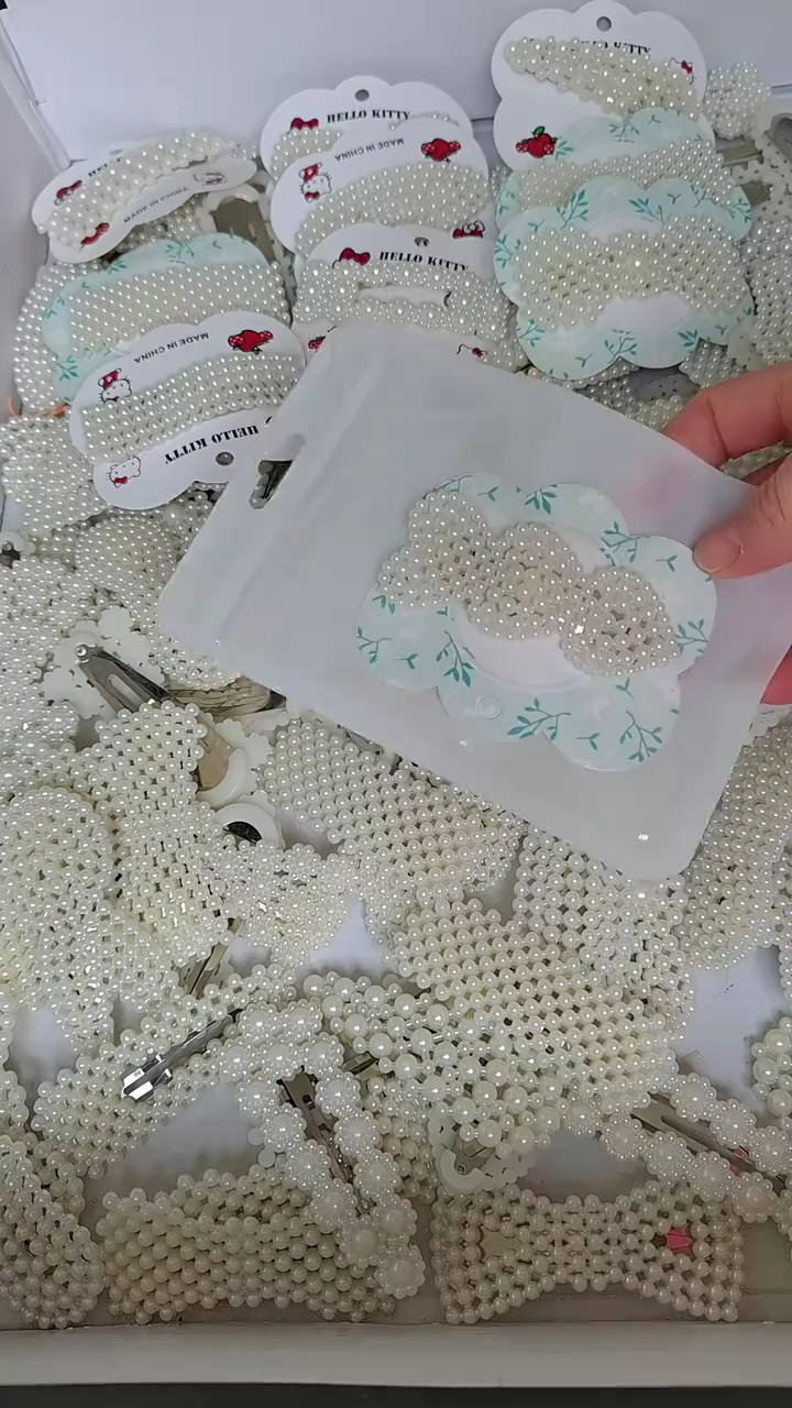 珍珠发夹手工外发加工,免费送货到家,全国都可以做