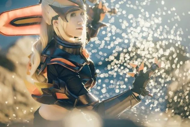 王者荣耀:花木兰水晶猎龙者cosplay,百万制作