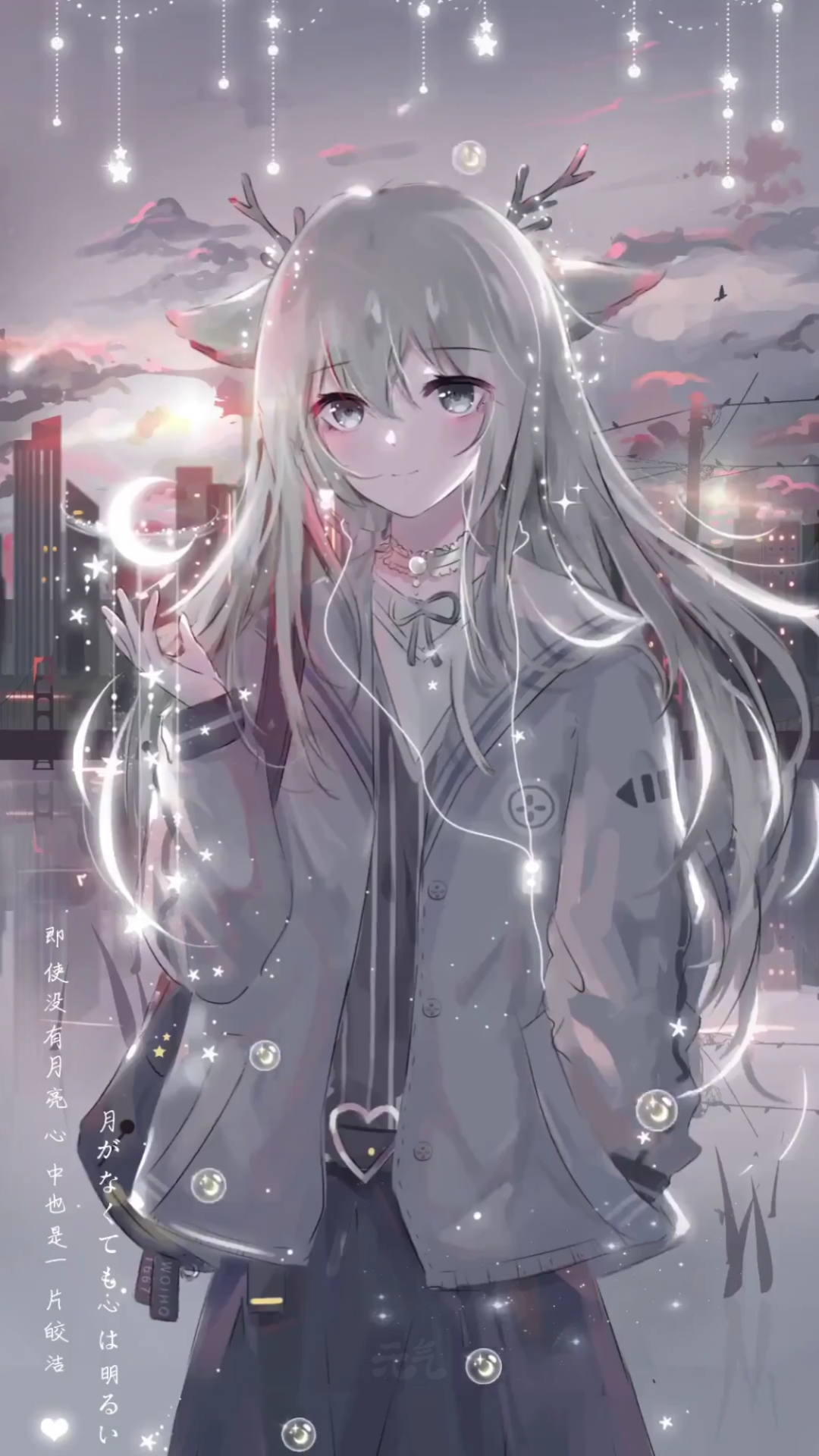 可爱的鹿女孩,可以当壁纸.