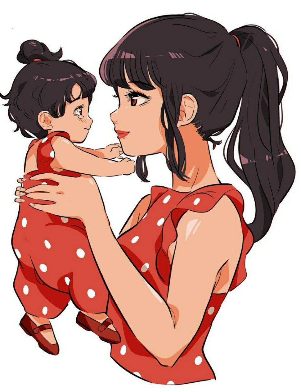 复古风配色的魅力少女插画给人不一样的视觉冲击极富感染力