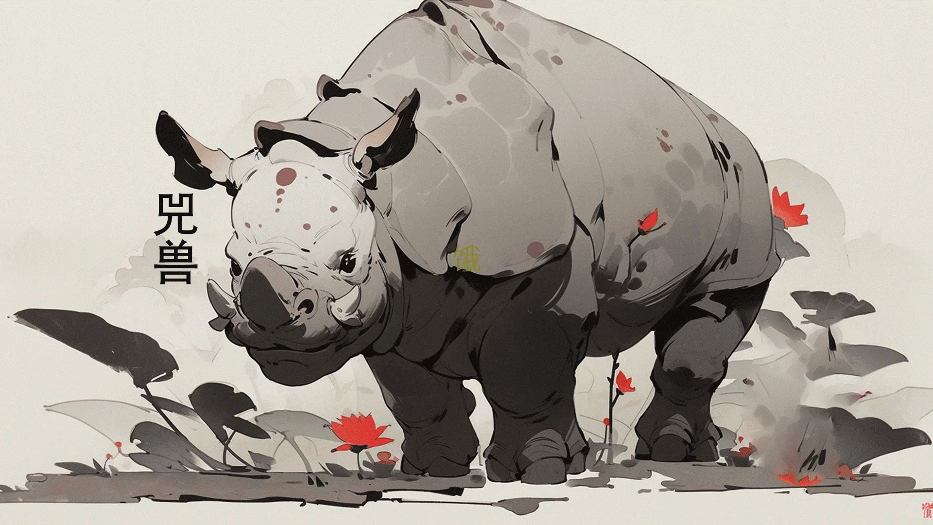 山海经异兽:兕兽,像独角的苍牛,太上老君的坐骑