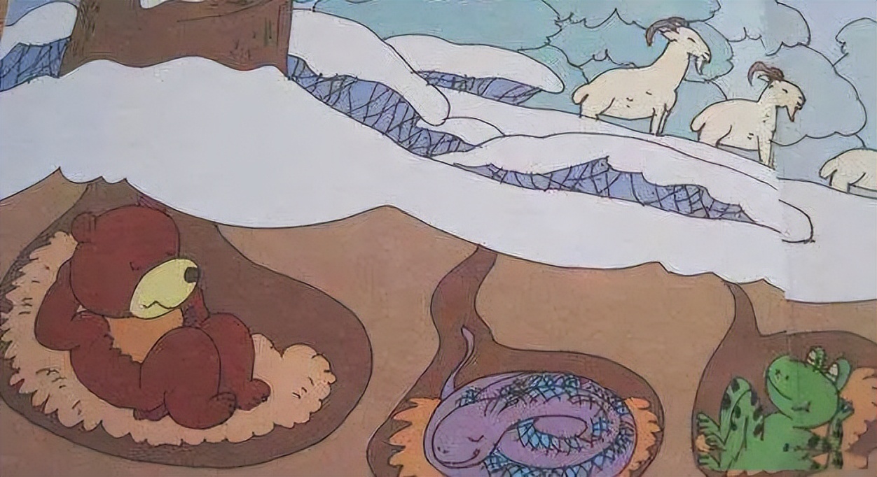 冬眠的蛇图片卡通图片