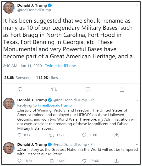 推荐示威抗议活动涉及美国10个军事基地,特朗普大怒:我不允许这么做!