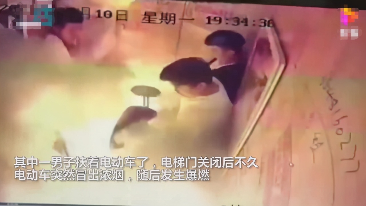 电动车在电梯里爆炸,5人被烧伤,1名婴儿进icu,现场画面太惨烈