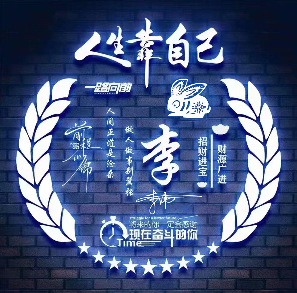 适合做微信,qq头像,超美的姓氏头像,人生靠自己!