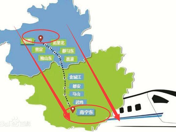 貴州和廣西之間將修建一條高鐵,全長512公里,預計2023年通車