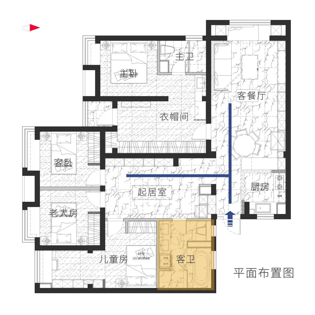 三代同堂平面布置图图片