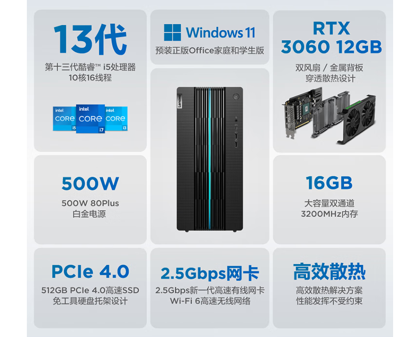 最低6299元,性能大幅提升,三款i5-13400f新品獨顯電腦推薦