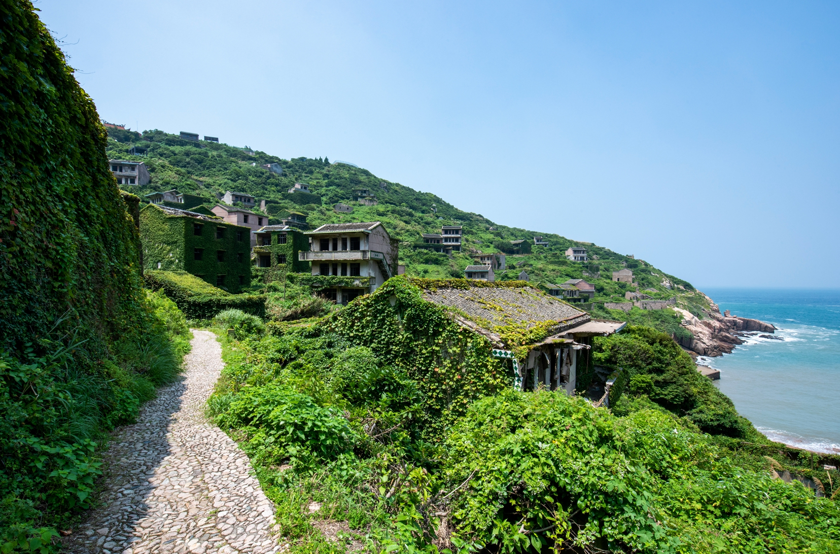 舟山群岛神秘的无人村,人类离开后,变成缤纷的奇幻世界