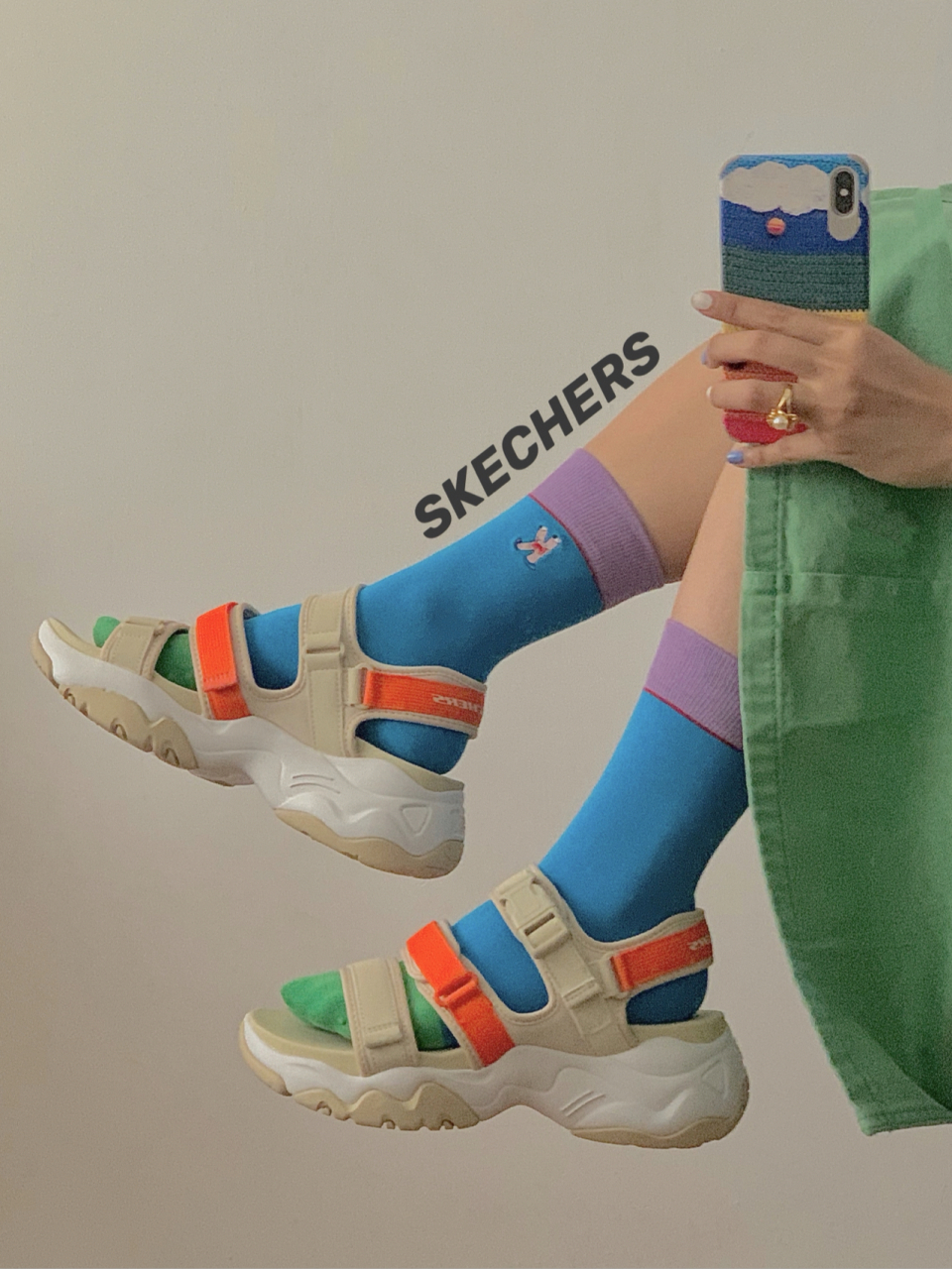 斯凯奇宝藏春日奶盖凉鞋!