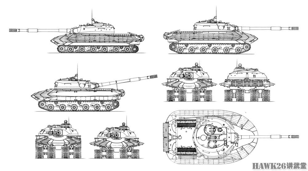 俄罗斯修复"279工程"四履带核战坦克复活 引发军事爱好者热议