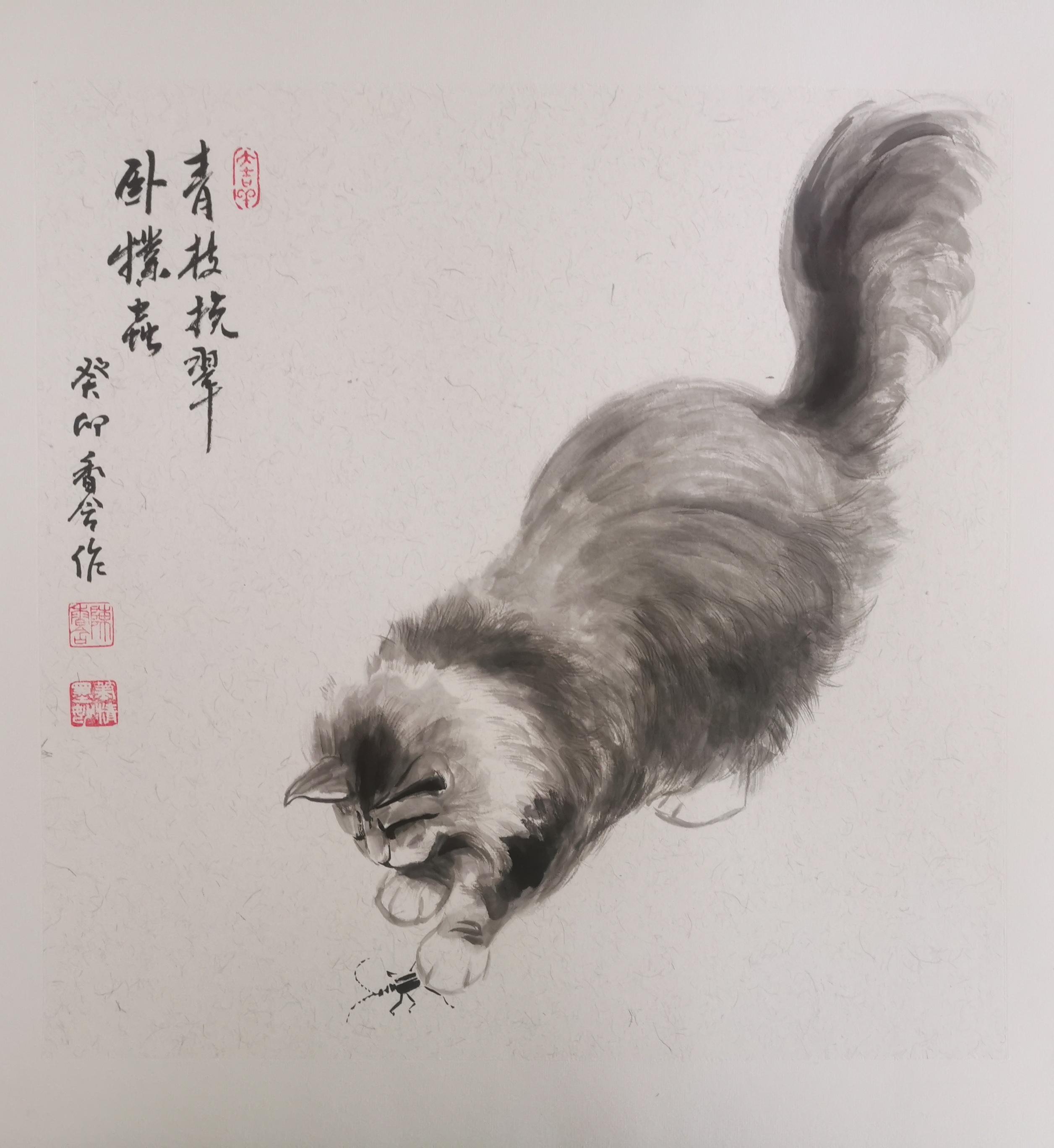 大师国画大写意猫图片