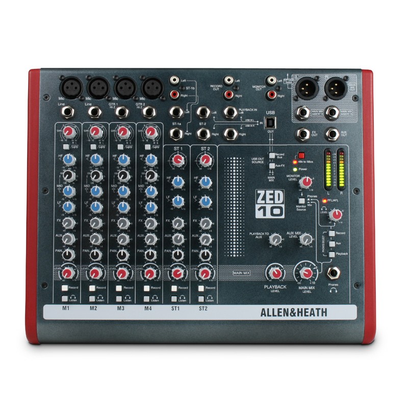 allen&heath 艾伦 zed1002 8路话筒/线路输入带usb 接口调音台