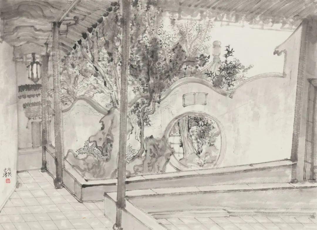 「津门网」说园·画园——谢士强水墨园林