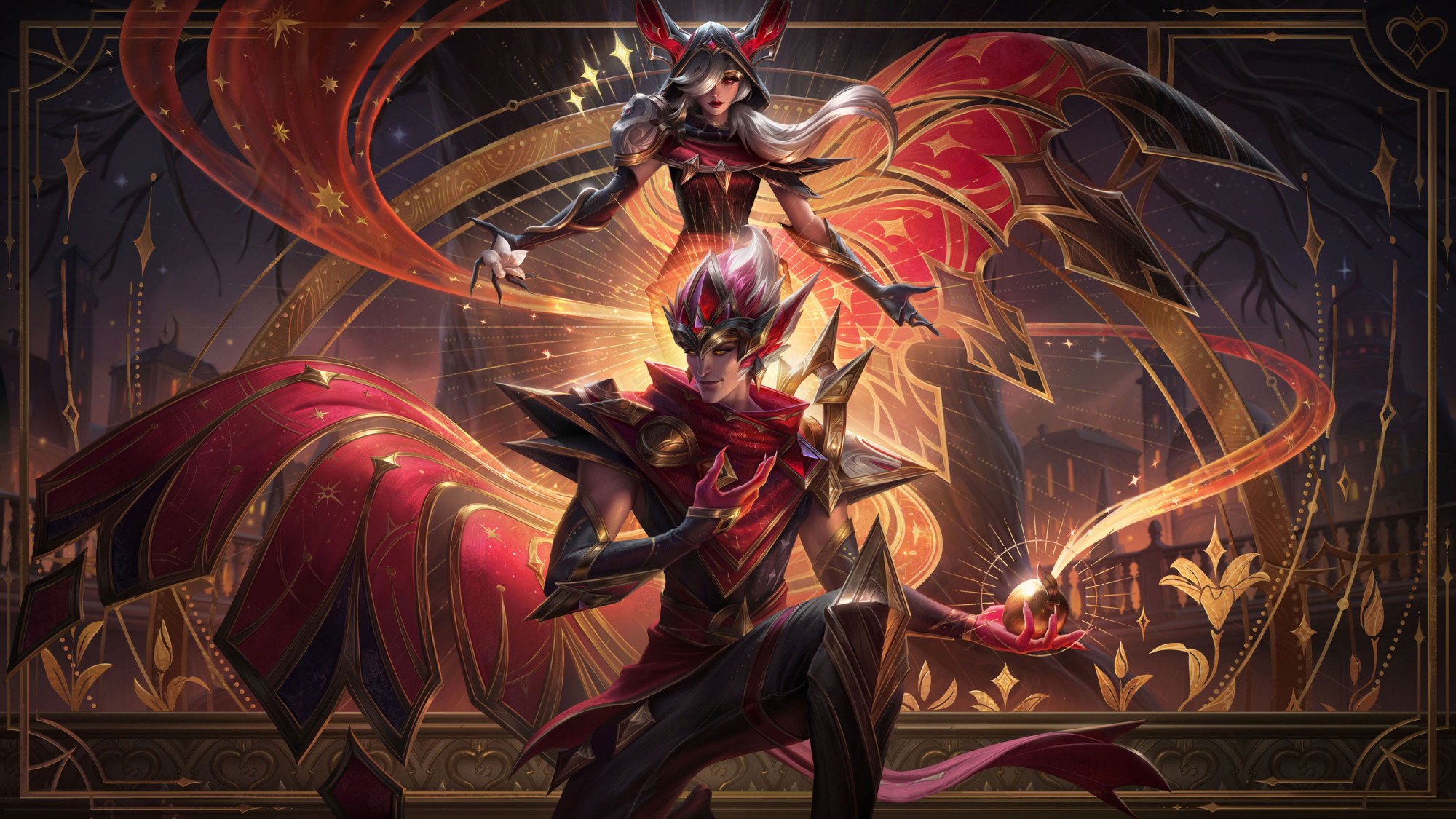 《英雄联盟》"比翼之心 霞洛"原画设计草图公布