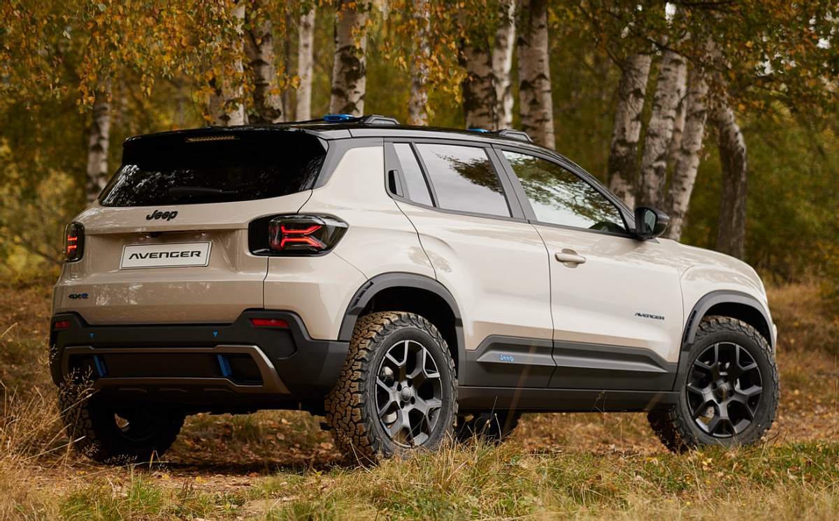 面向纯电越野市场,jeep avenger 4x4 concept官图发布