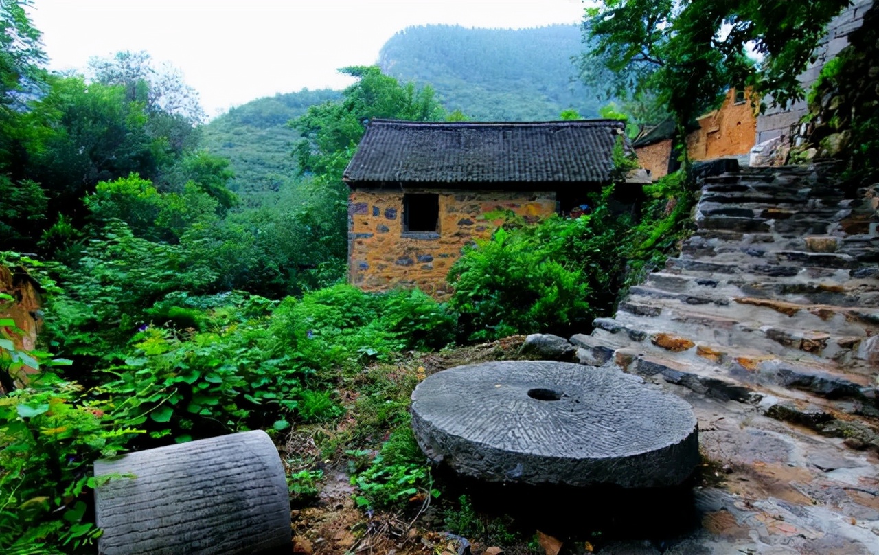 古代农村风景图图片