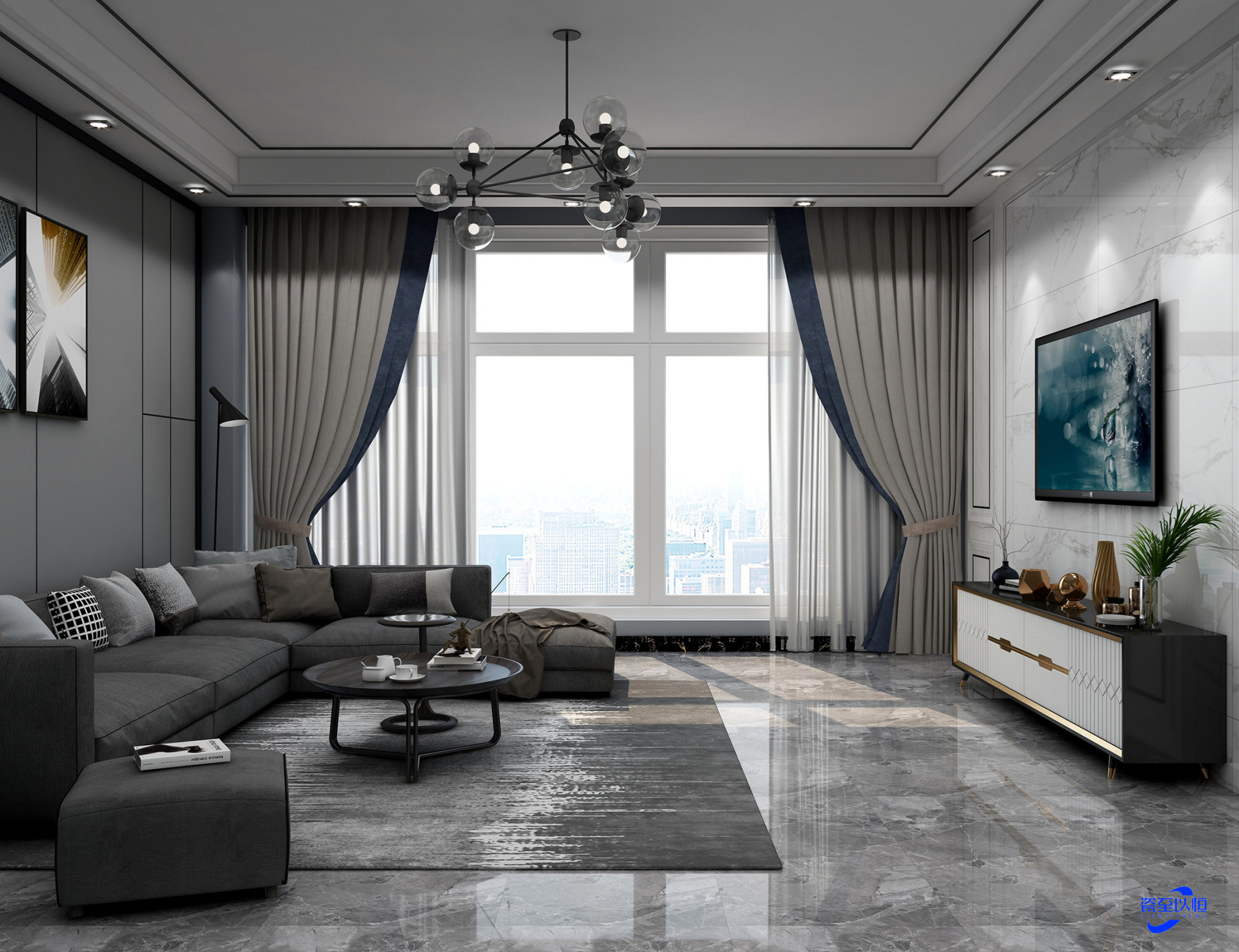 客厅,餐厅瓷砖如何选效果最好?唐山灰色瓷砖搭配指引