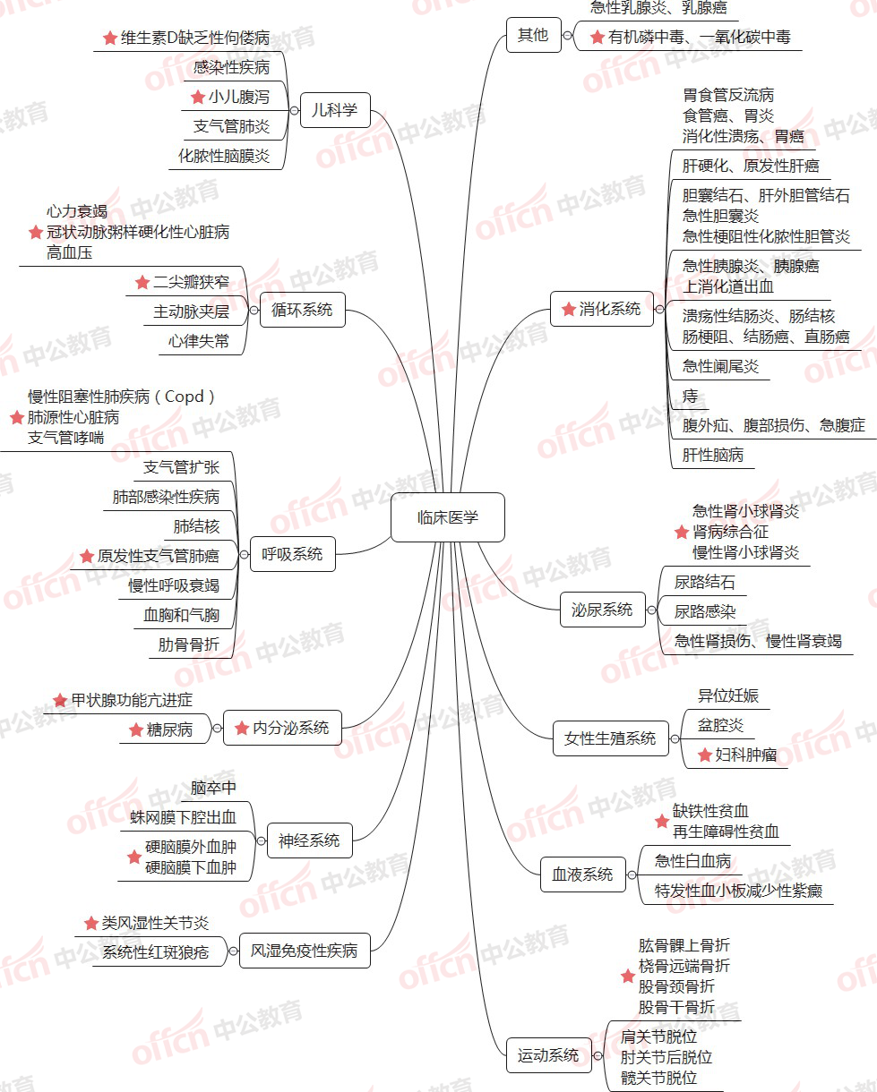 护理/临床/药学/检验/中医/影像/公卫厦门卫生医疗思维导图