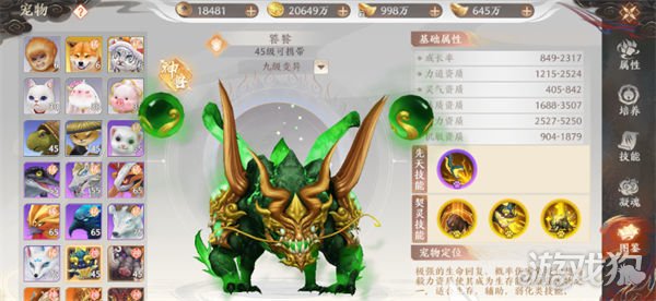 天龙八部2手游宠物排行 天龙八部2手游选什么宠物好