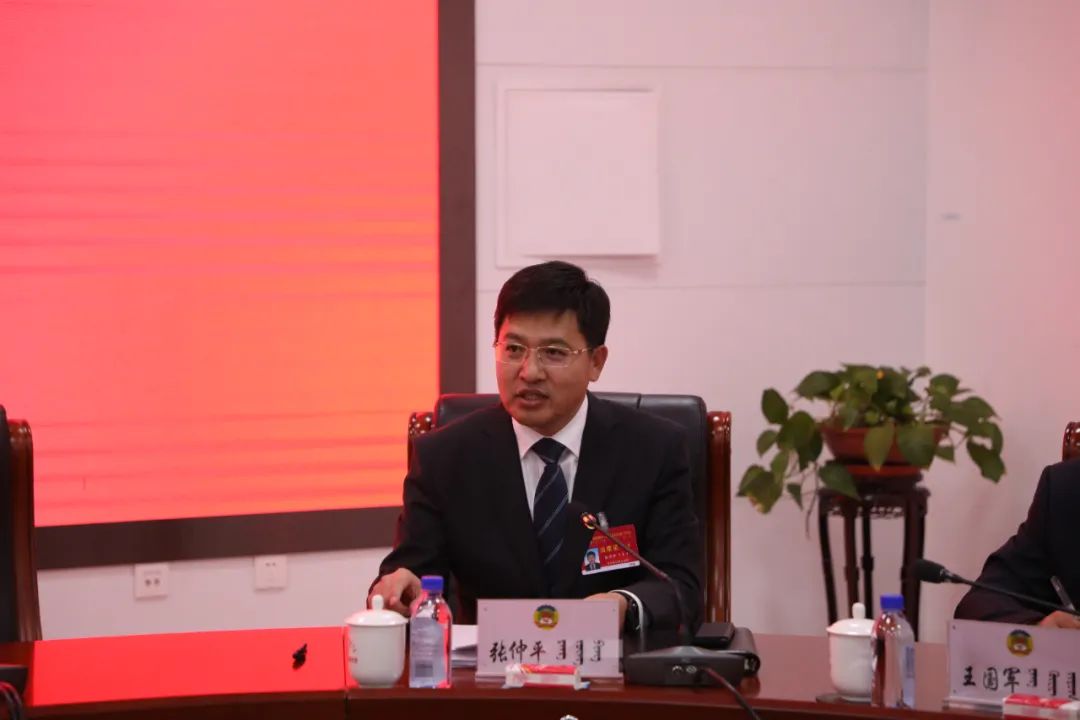 张仲平等领导参加政协杭锦旗第十六届委员会第一次会议联组讨论