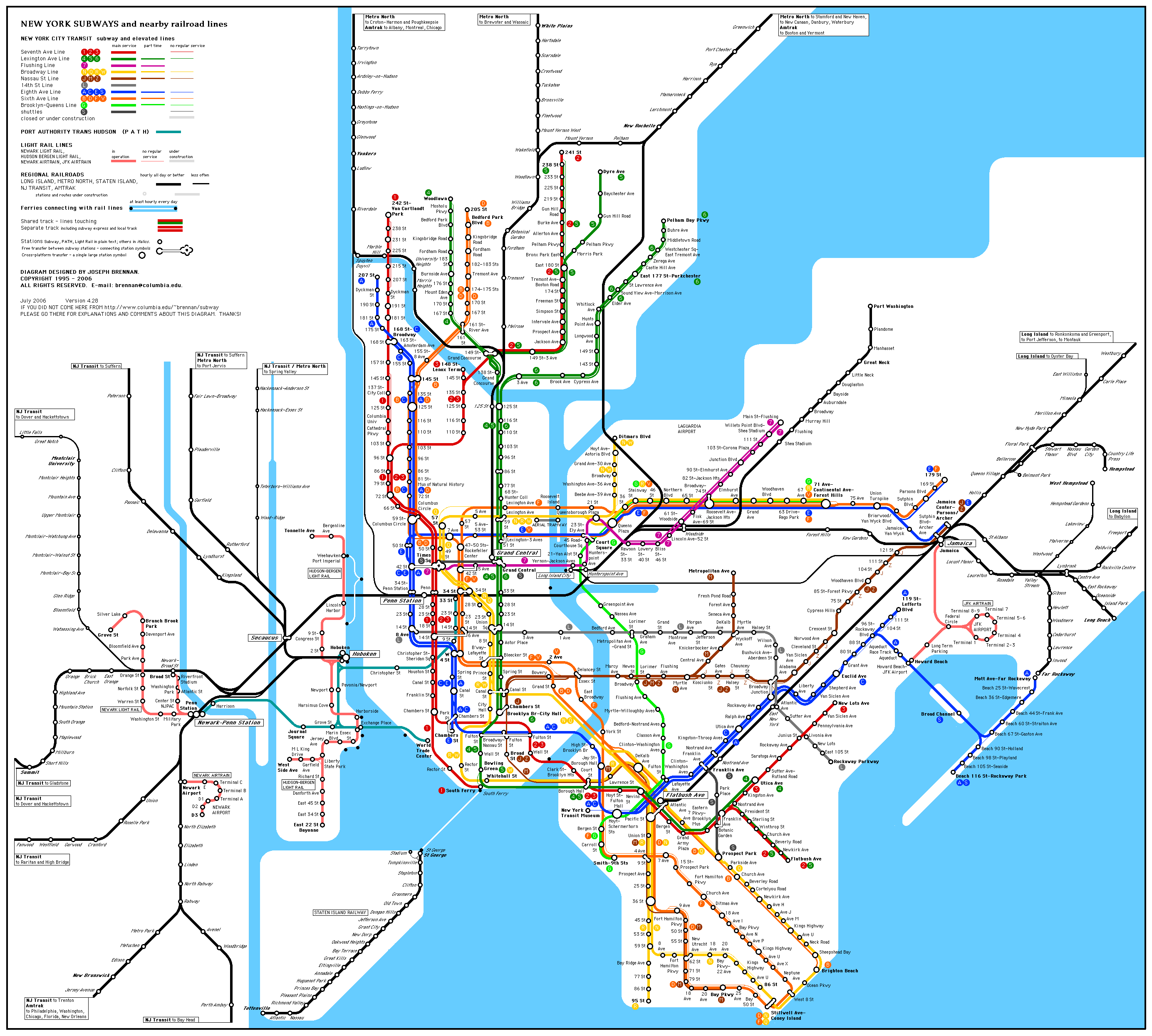 纽约地铁线路图 2020图片