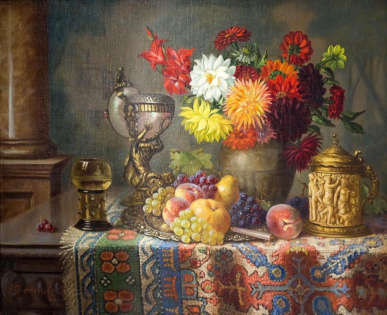 艺术家ernst czernotzky静物油画作品︱艺术名画