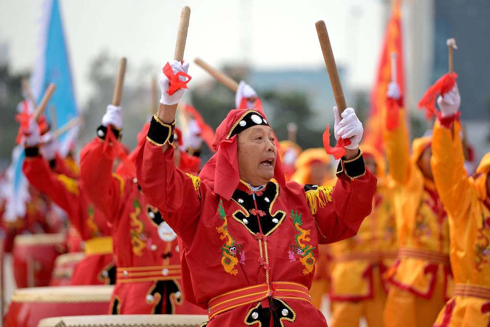 山东锣鼓队图片