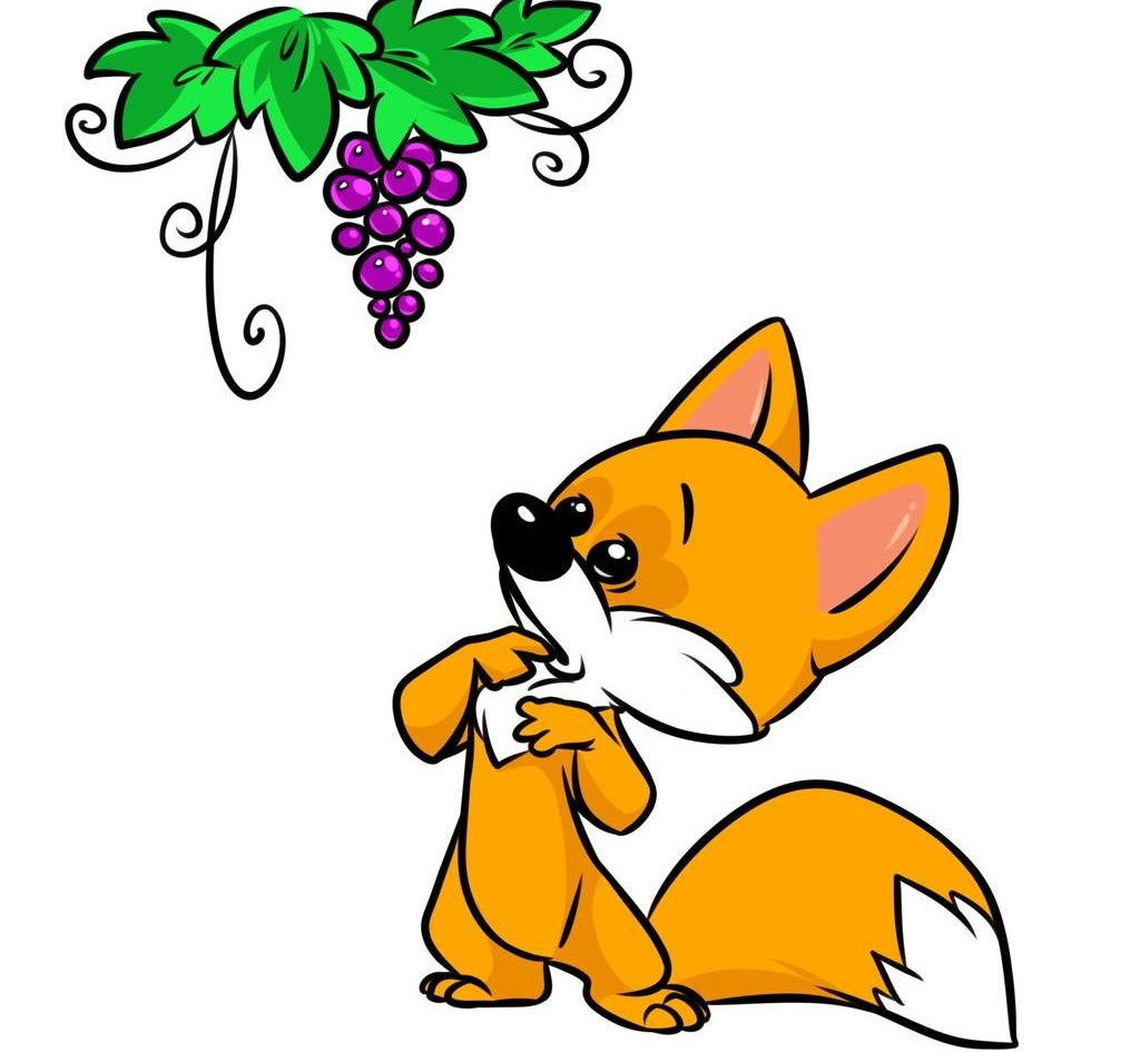 狐狸与葡萄简笔画图片