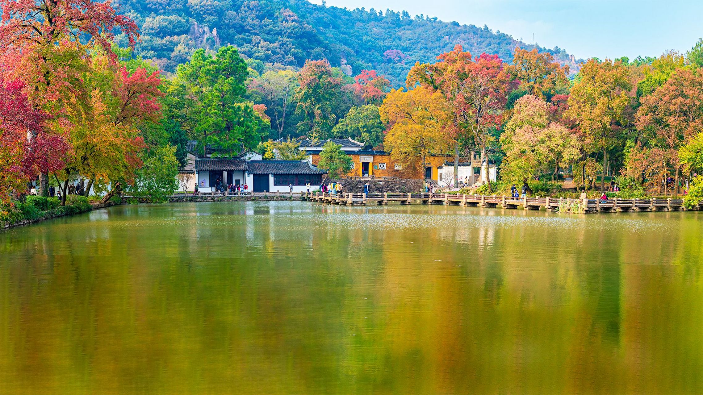 天平山观枫已到最佳期,层林尽染,美不胜收  天平山风景名胜区位于苏州