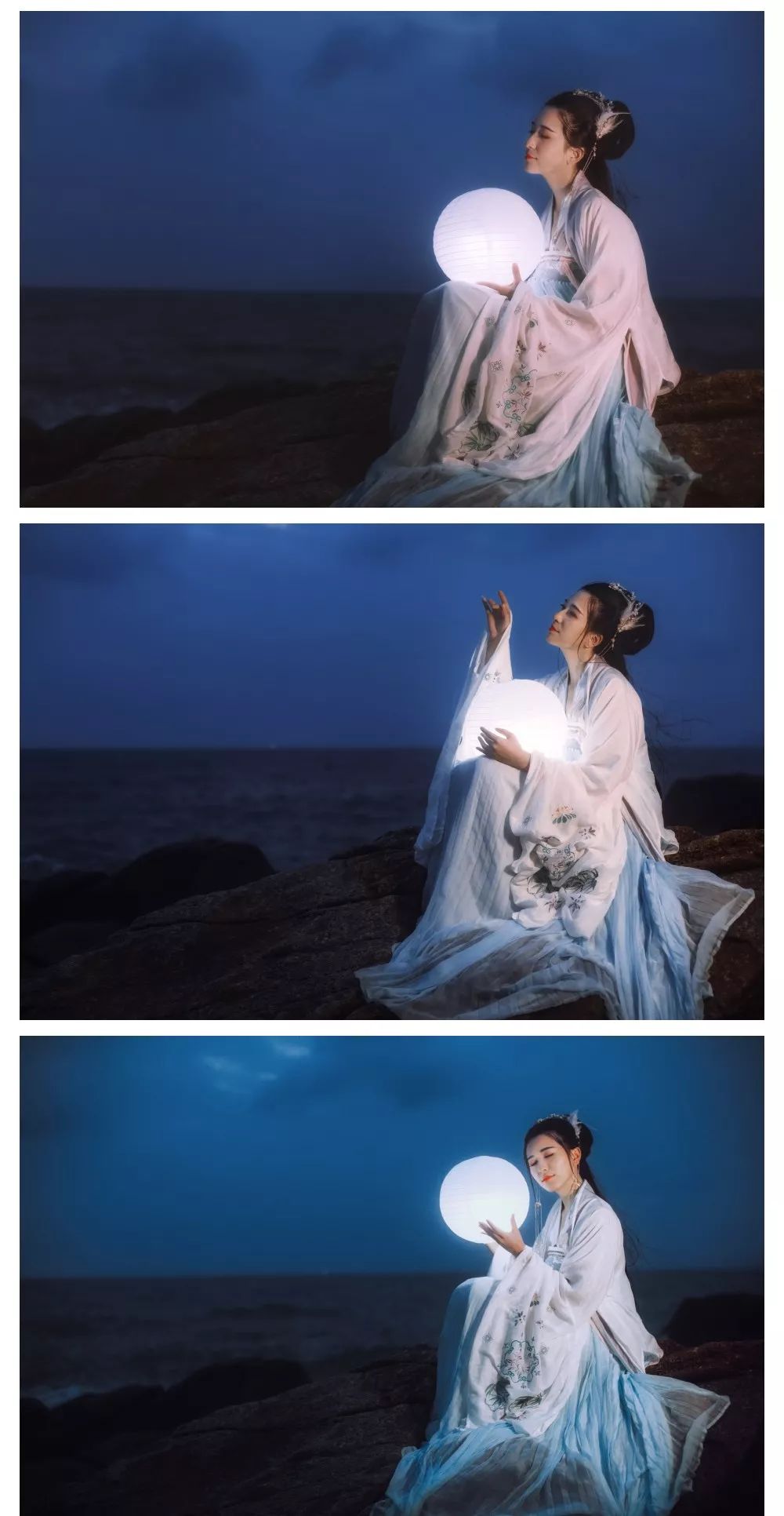 汉服小仙女:海上生明月,天涯共此时