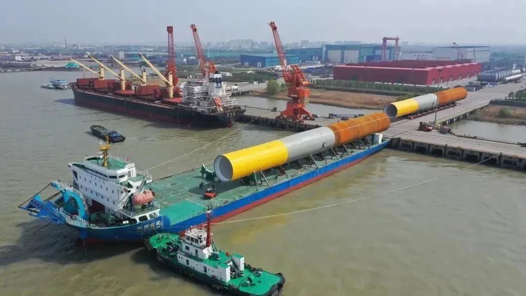 中广核惠州港口二海上风电项目管桩发运