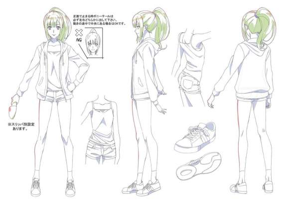 风都侦探公开亚树子的设计图,高马尾的设计太可爱了,羡慕a哥!