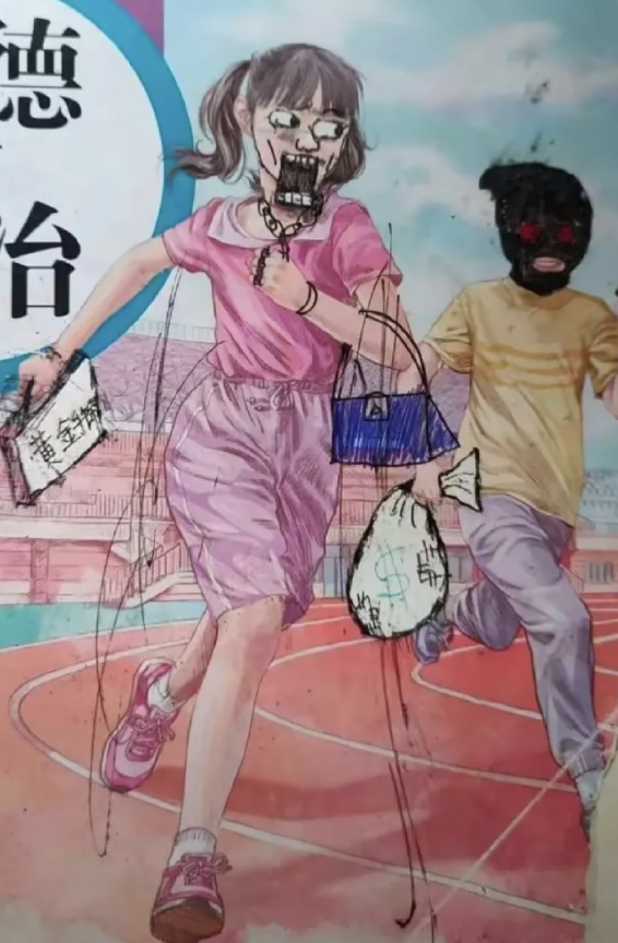 "插图给你画得了!"小学生"课本涂鸦"惹火家长,老师却夸有才